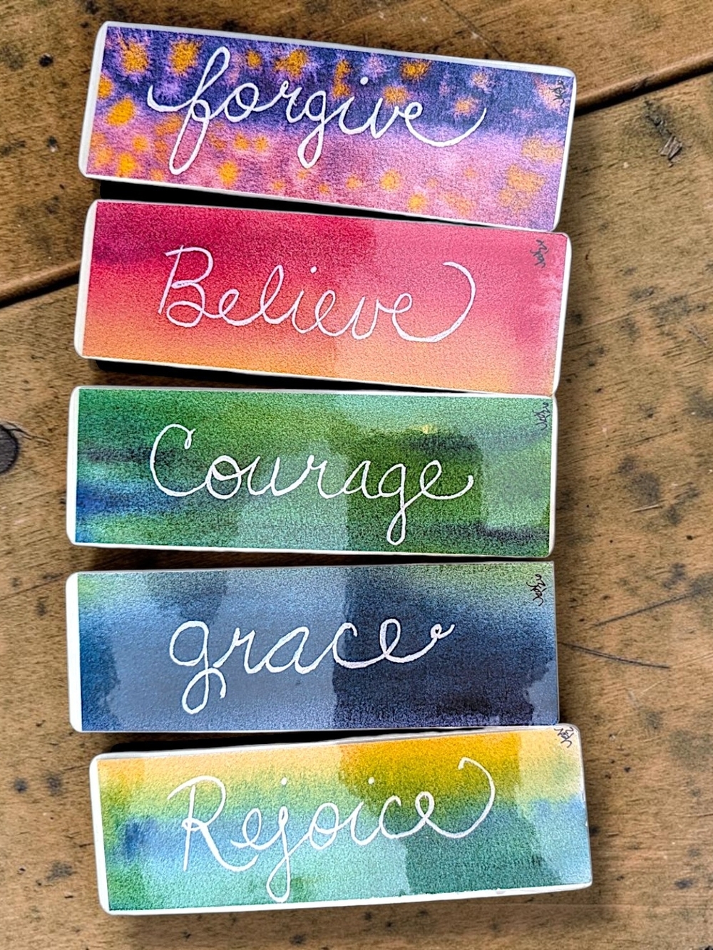 5 Inspirational Watercolor Bookmarks